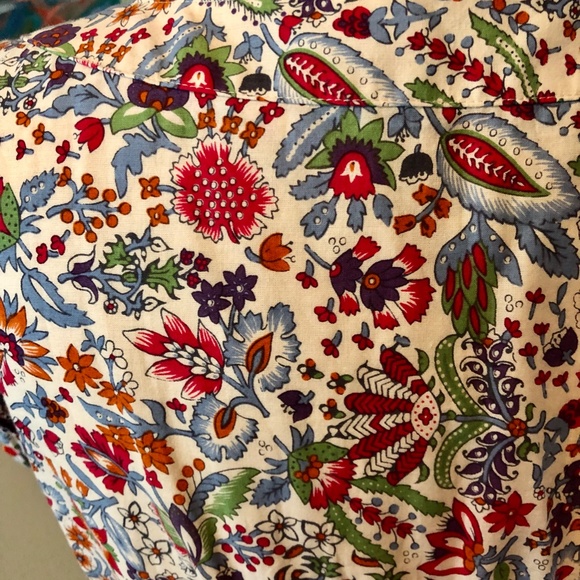 Empire Waist Jane Austen Regency Style Cotton Print Sundance Midi Dress Sz 6 - Picture 6 of 12